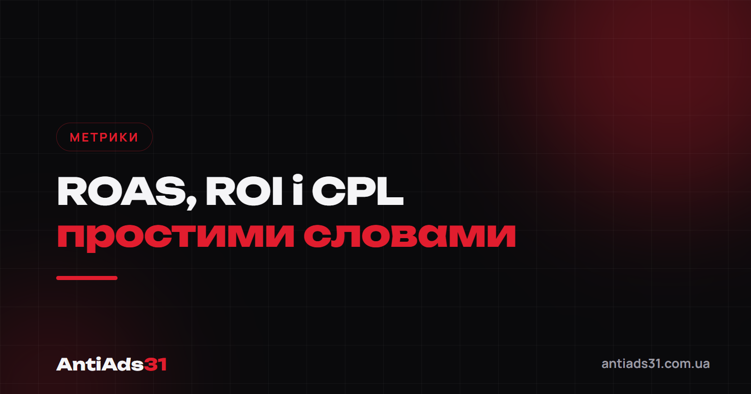 ROAS, ROI і CPL простими словами